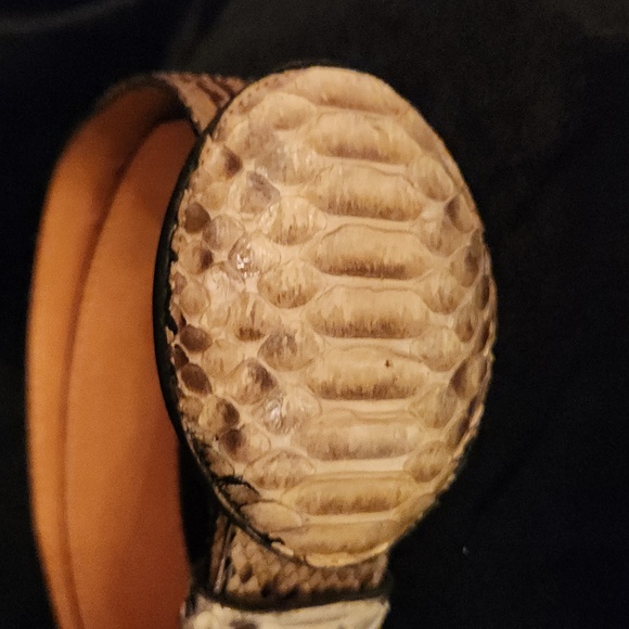 GENUINE LEATHER SNAKE SKIN BELT - Picture 2 of 4